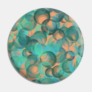 Blue Bubbles Abstract Pin