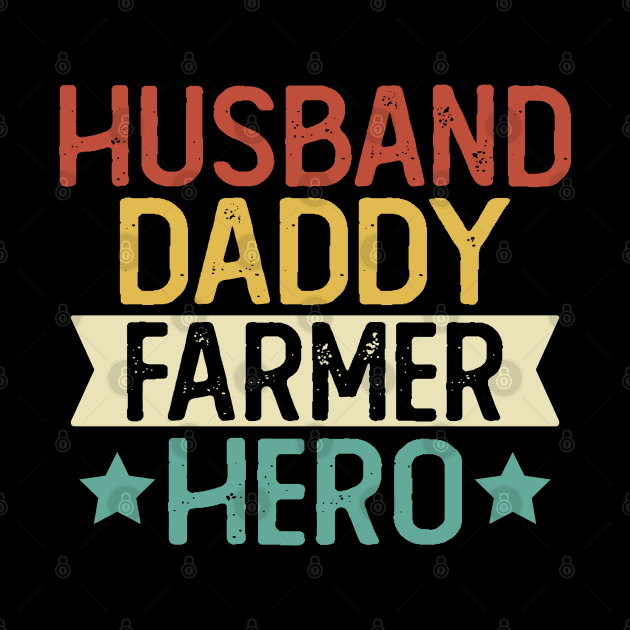 Husband Daddy Farmer Hero Gift Farmer Dad Gift by mommyshirts