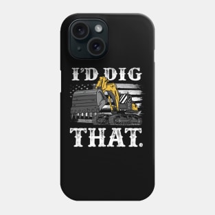 Funny Excavator Heavy Machines Operator Phone Case