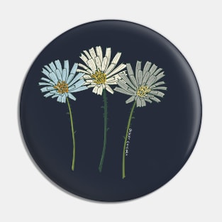 Desert Chicory Wildflowers Pin