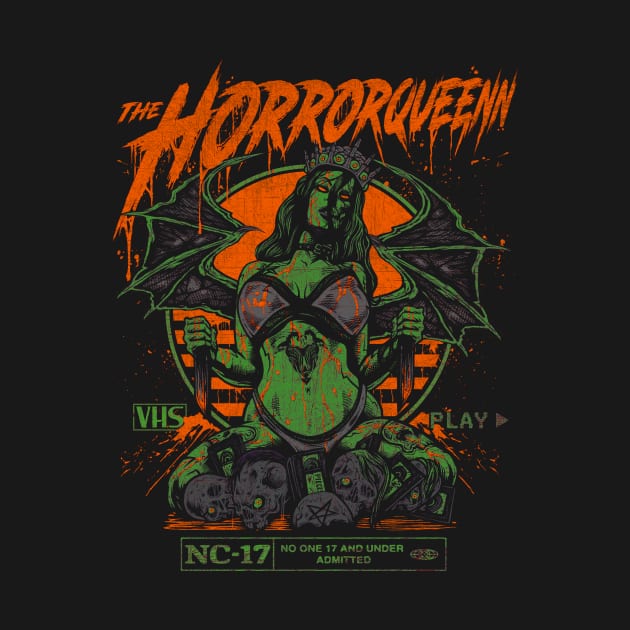 HORRORQUEENN (orange green grey) by Horrorqueenn