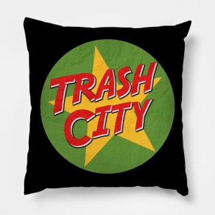 Trash City Sticker Pillow