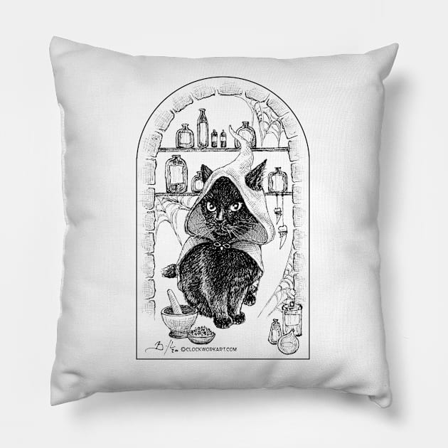 INKittens: Apothecary Pillow by Clockwork Art