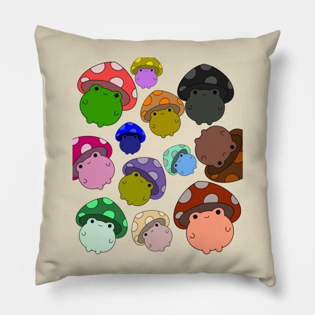 Mush Froggy Friends Pillow by PrincessFroggy Designs