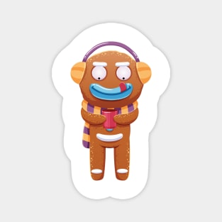 Christmas Sticker, Ginger Man Sticker Magnet