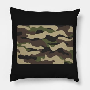 CAMO CAMOUFLAGE - GREEN, BROWN Pillow