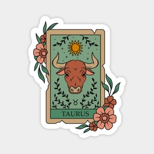 Funny Taurus Zodiac Sign - Taurus Tarot Card Magnet