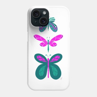 Butterflies Pink Turquoise Phone Case