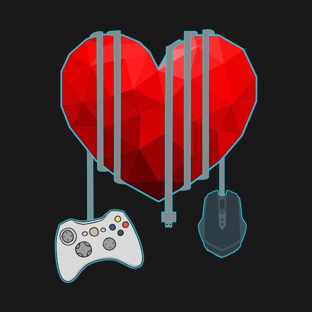 Gamer couple valentine day gift by Flipodesigner