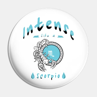 Zodiac attributes: Scorpio white Pin