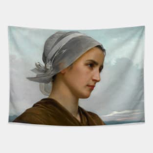 Tricoteuse Bretonne by William-Adolphe Bouguereau Tapestry