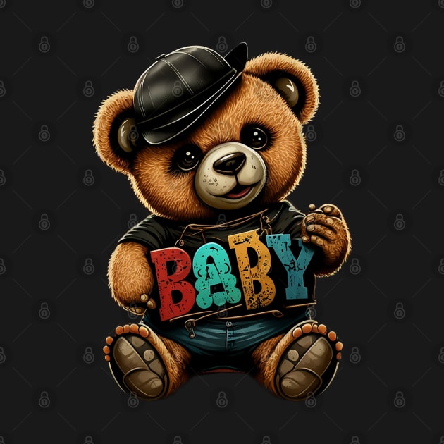Teddy Bear Holding Baby Signs by Alonesa