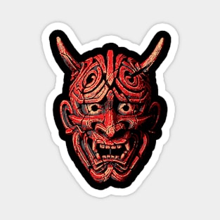 Hannya Japanese Red Demon Magnet