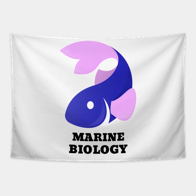 Marine Biology Fish Tapestry by Chemis-Tees