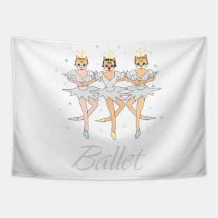 Three ballerina cats Tapestry