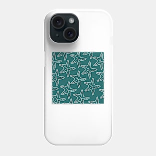 starfish aloha hawaii pattern teal and white Phone Case