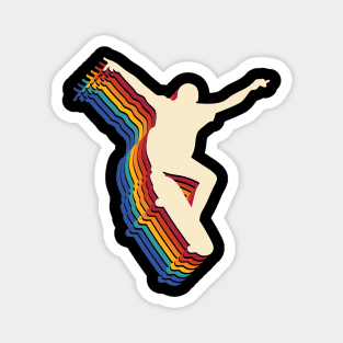 Skateboarding Rainbow Magnet