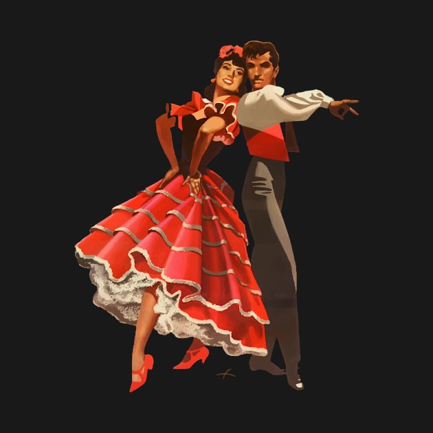 VINTAGE, RETRO SPAIN, FUN,FUNNY, spanish dancers, Flamenco by Petko121212