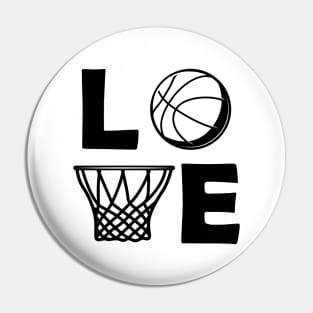 Basketball Love Design Pin