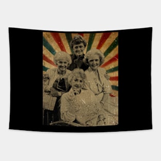 The Golden Girls - Photo Vintage Retro Look Fan Design Tapestry