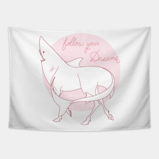 Horse Shark Pink Tapestry