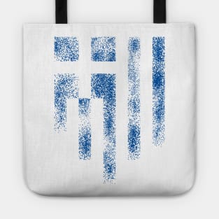 Greece Flag Shabby Crest Tote