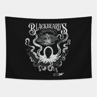 Blackbeard's Bar and Grill White Tapestry