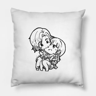 Cuddly Wayhaught B&W Pillow