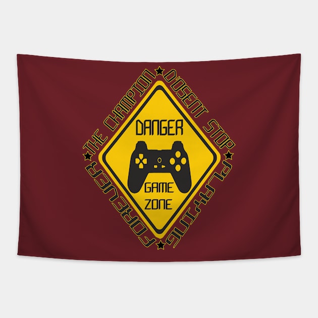 gamer danger game zone |gaming collection Tapestry by yacineshop