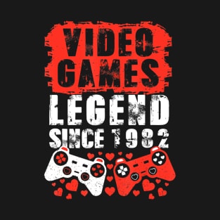 Gaming 1982 Birthday Video Games Birthday Gamer T-Shirt