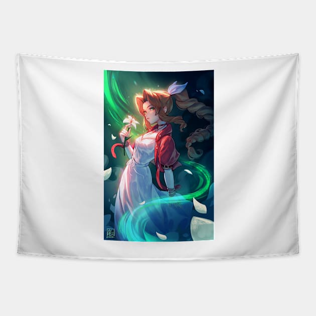 Aerith (Final Fantasy VII) Tapestry by alinalal