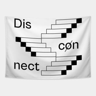 Disconnect - Art Illustration - White Tapestry