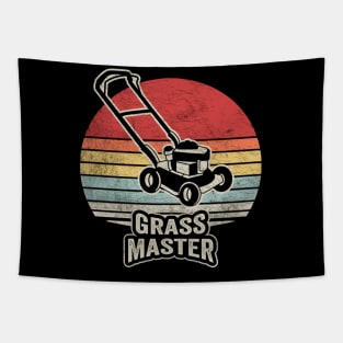 Grass Master Funny Gardening, Mowing The Lawn, Lawn Mower Gift For Dad Grandpa Husband Tapestry