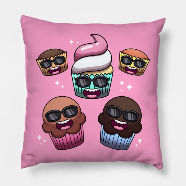 Cool Cupcakes Pillow by TheMaskedTooner