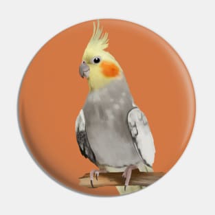 Cute Cockatiel Parrot Pin