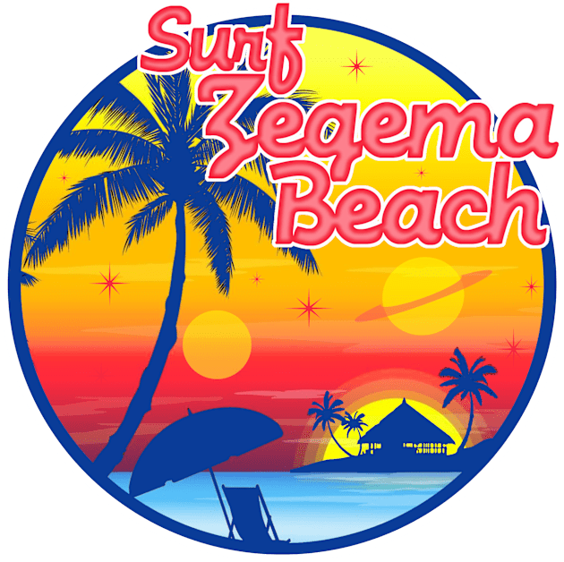 Surf Zegema Beach v2 Kids T-Shirt by PopCultureShirts