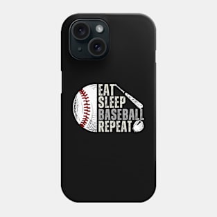 Eat Sleep Baseball Repeat Funny Baseball Player Phone Case