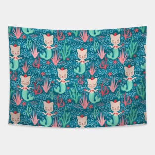 Mermaid Cats Tapestry