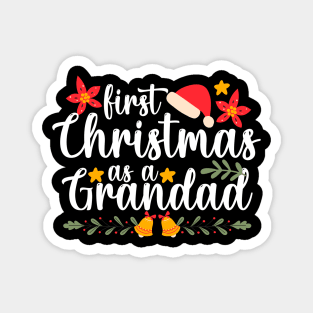 first christmas as a grandad funny xmas christmas Grandpa Magnet