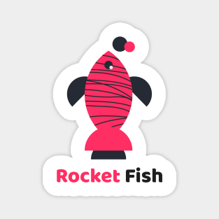 Rocket fish - funny design Magnet