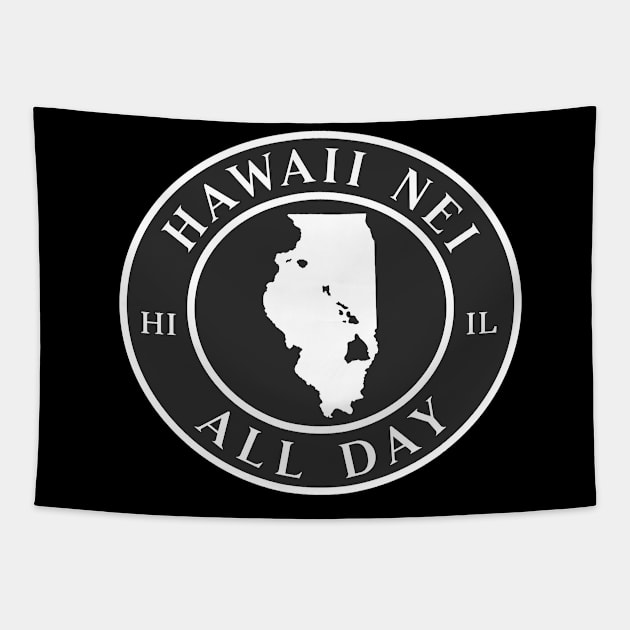 Roots Hawaii and Illinois by Hawaii Nei All Day Tapestry by hawaiineiallday