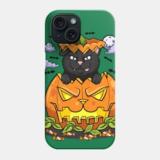 Kitty black halloween Phone Case