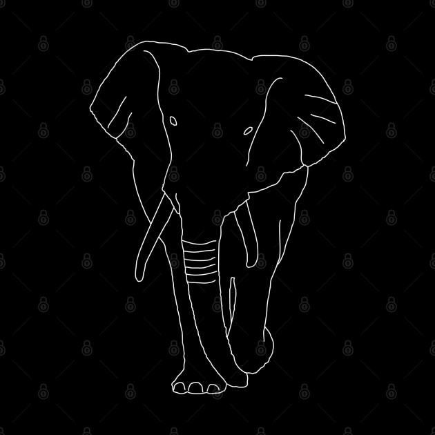 Elephant line art by Alex