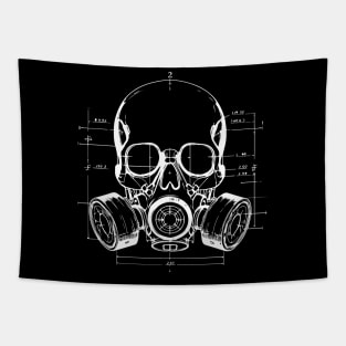 skull gasmask Tapestry