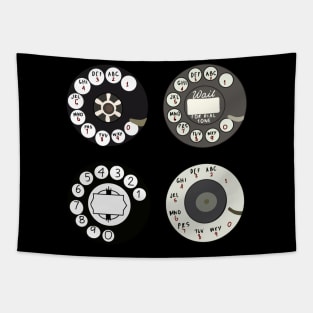 Retro Rotary Dial Tapestry