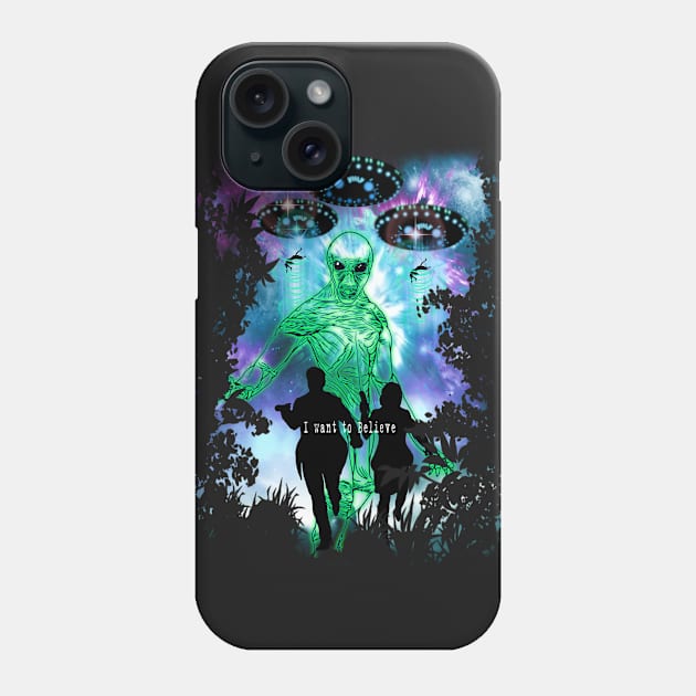 The X-Files Alien Invasion Phone Case by Ratherkool