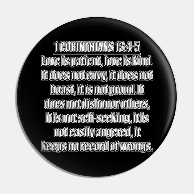 Bible Verse  1 Corinthians 13:4-5 NIV Pin by Holy Bible Verses