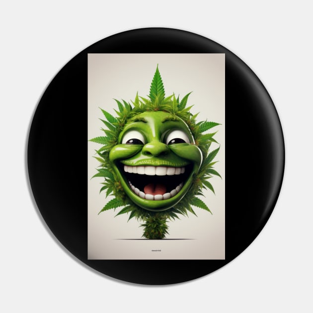 Weed Emoticon Pin by TheMadSwede