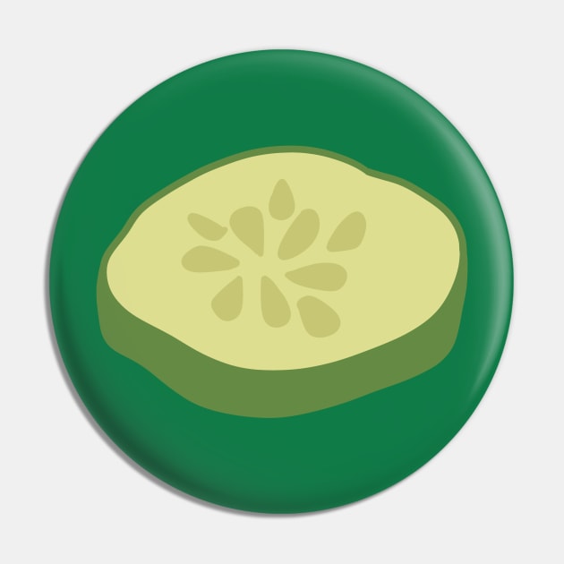 Cucumber Slice Sticker Pin by saradaboru