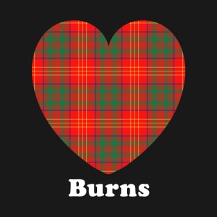 The BURNS Family Tartan 'Love Heart' Design T-Shirt